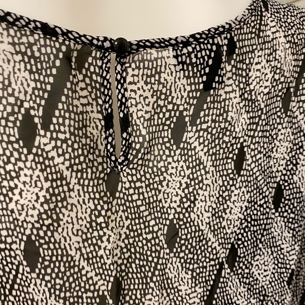 I.N. Studio Ombre Blouse Women SZ L White/Grey/Purple - Picture 8 of 10